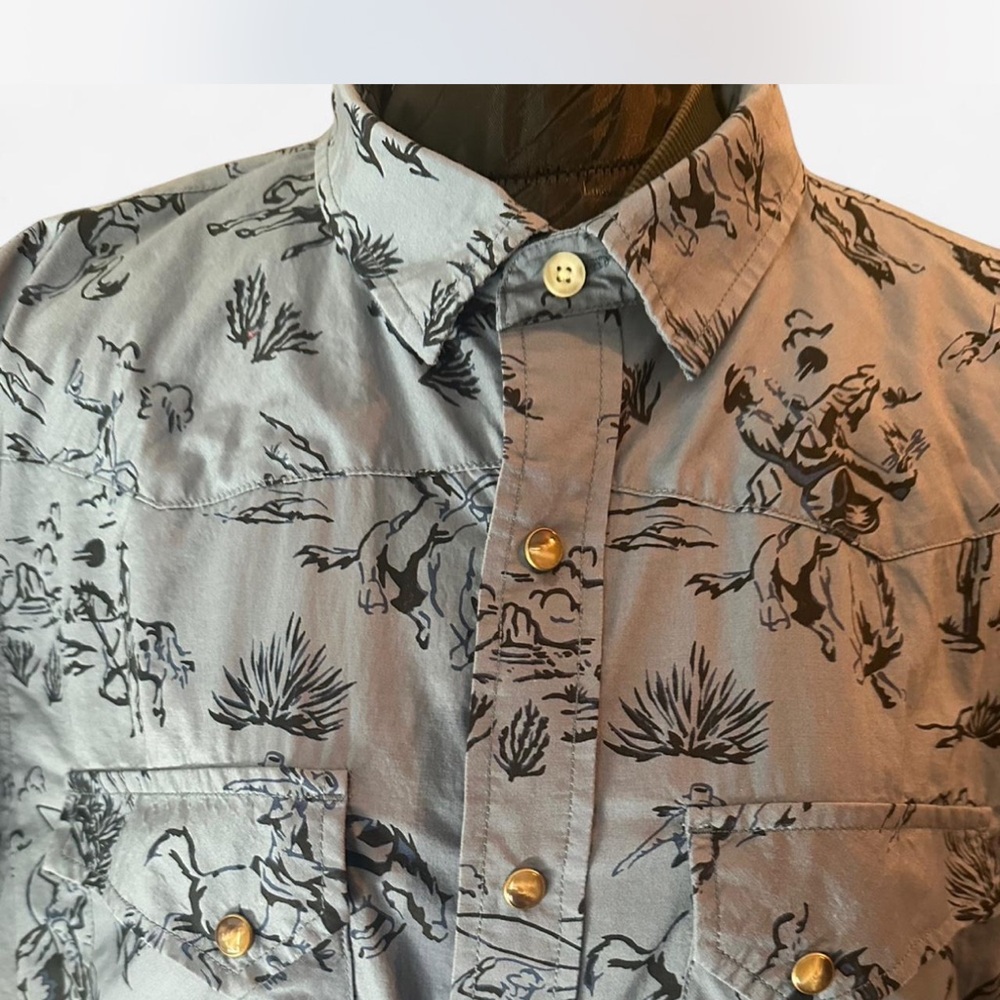 Pendleton Light Blue Graphic Button Down Shirt - image 2